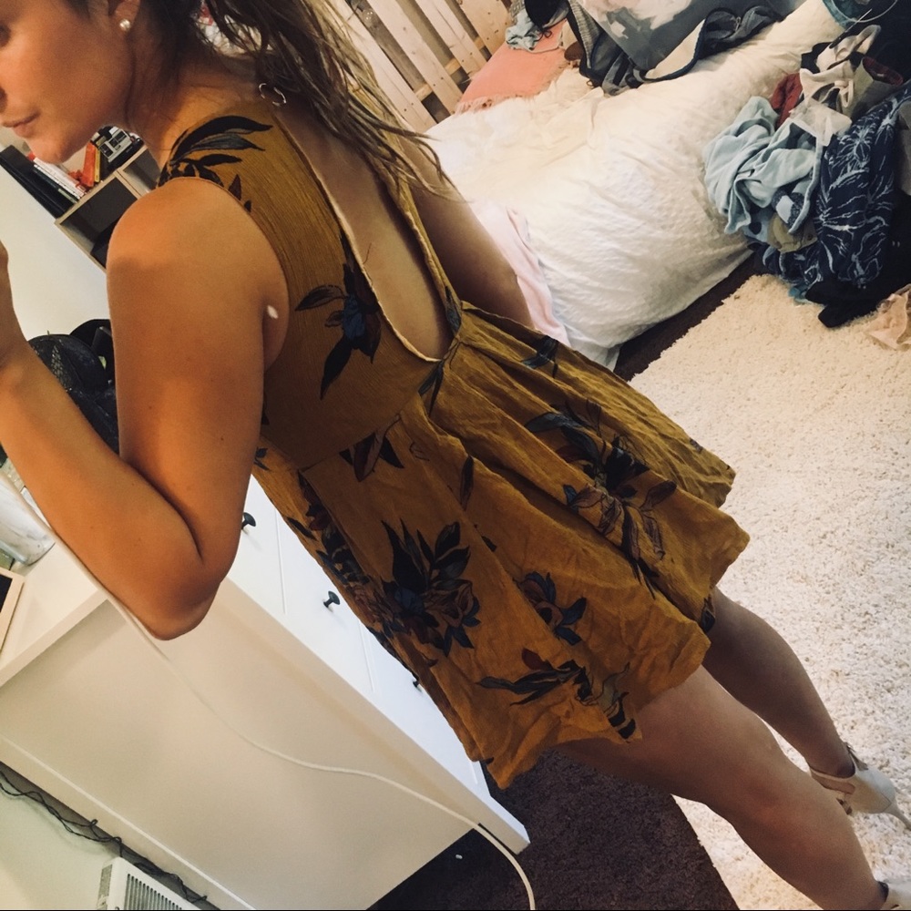 Dark Yellow Floral Dress from Nordstrom